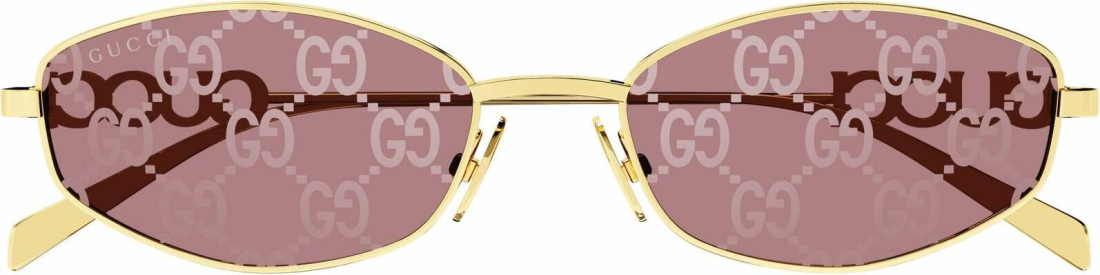 Lunettes de soleil Gucci GG1802S en métal - Or rose vue 3