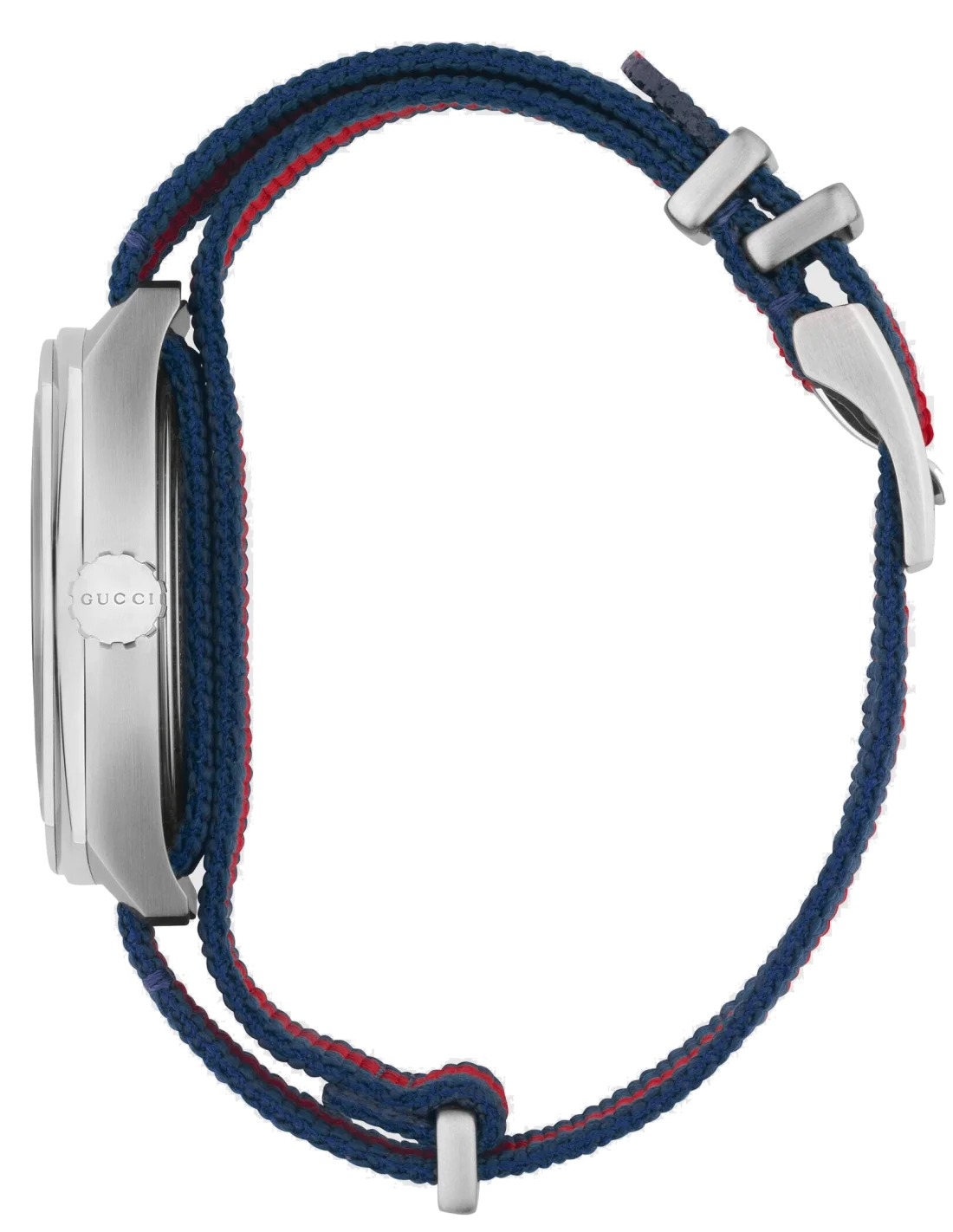 Montre Homme Gucci YA142304 Quartz, Cadran Bleu, Bracelet Nylon Bicolore vue 2