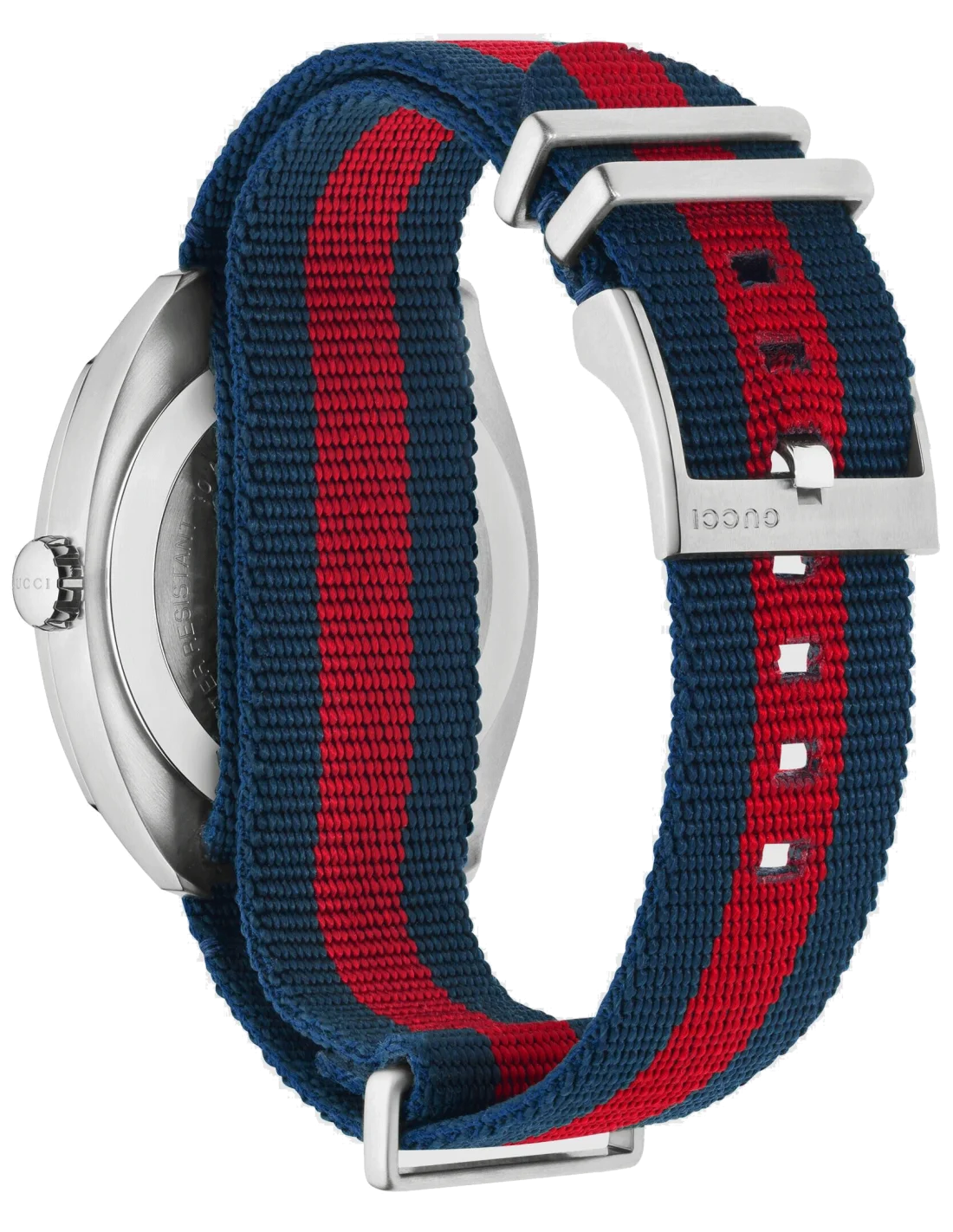 Montre Homme Gucci YA142304 Quartz, Cadran Bleu, Bracelet Nylon Bicolore vue 3