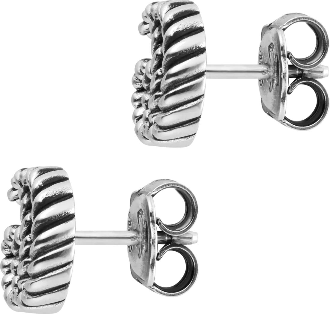 Boucles d'oreilles à tige Gucci GG Marmont en argent 925 vieilli - Réf. YBD62775500100U vue 2