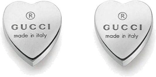 Boucles d'oreilles Gucci en argent 925 forme cœur - Réf. 108406