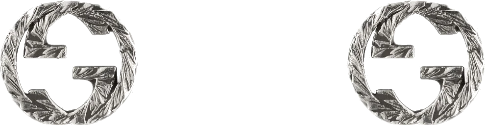 Boucles d'oreilles Gucci Interlooking en argent 925 motif GG - Réf. 109527