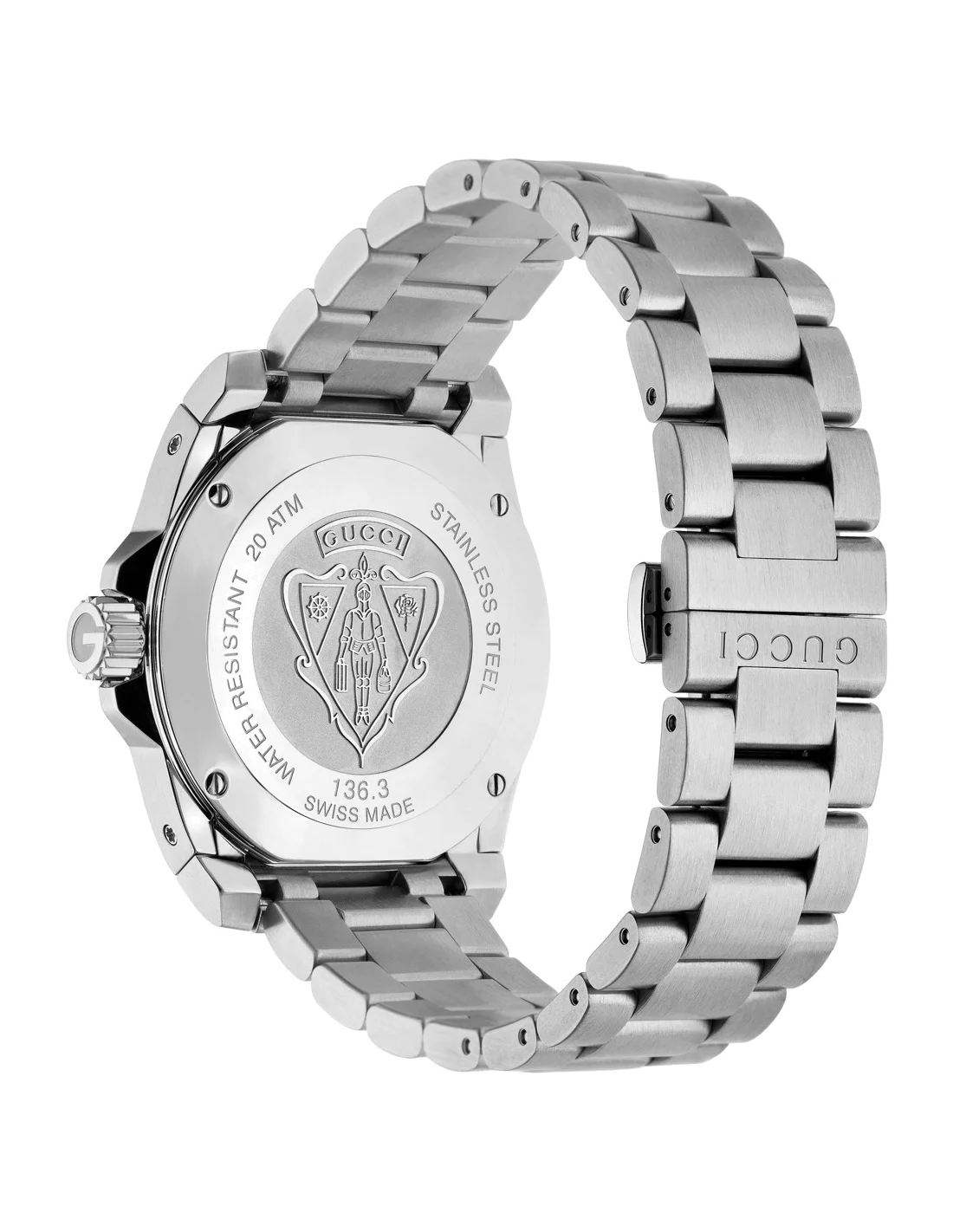 Montre Homme Gucci Dive YA136301 Bracelet en acier inoxydable vue 3