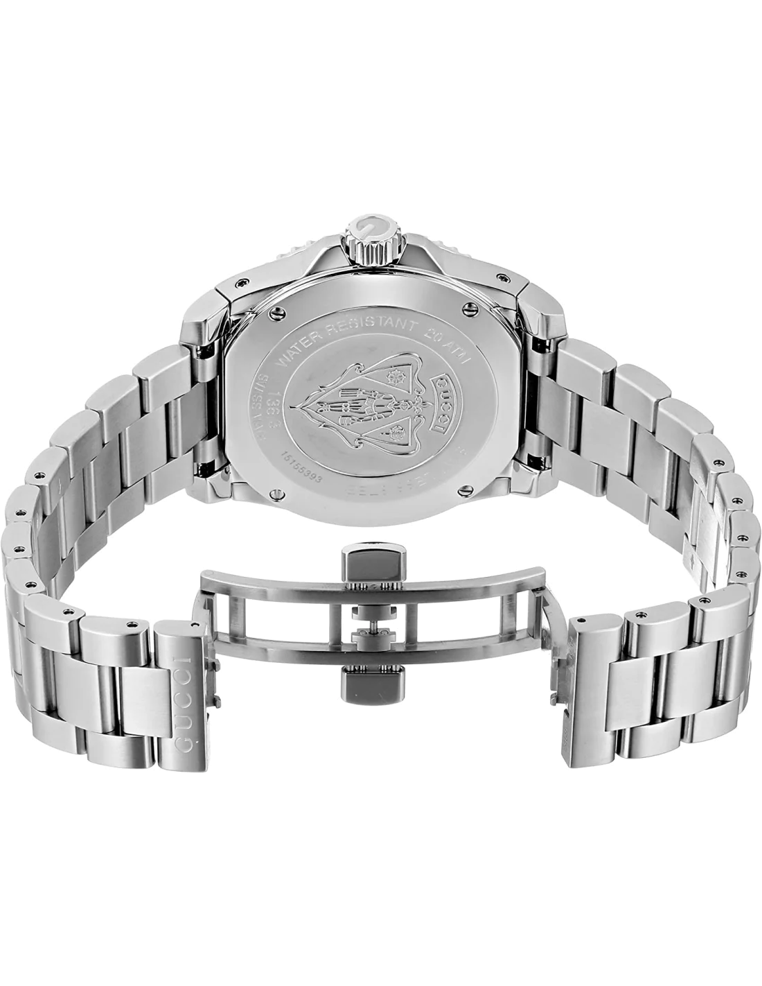 Montre Homme Gucci Dive YA136301 Bracelet en acier inoxydable vue 4