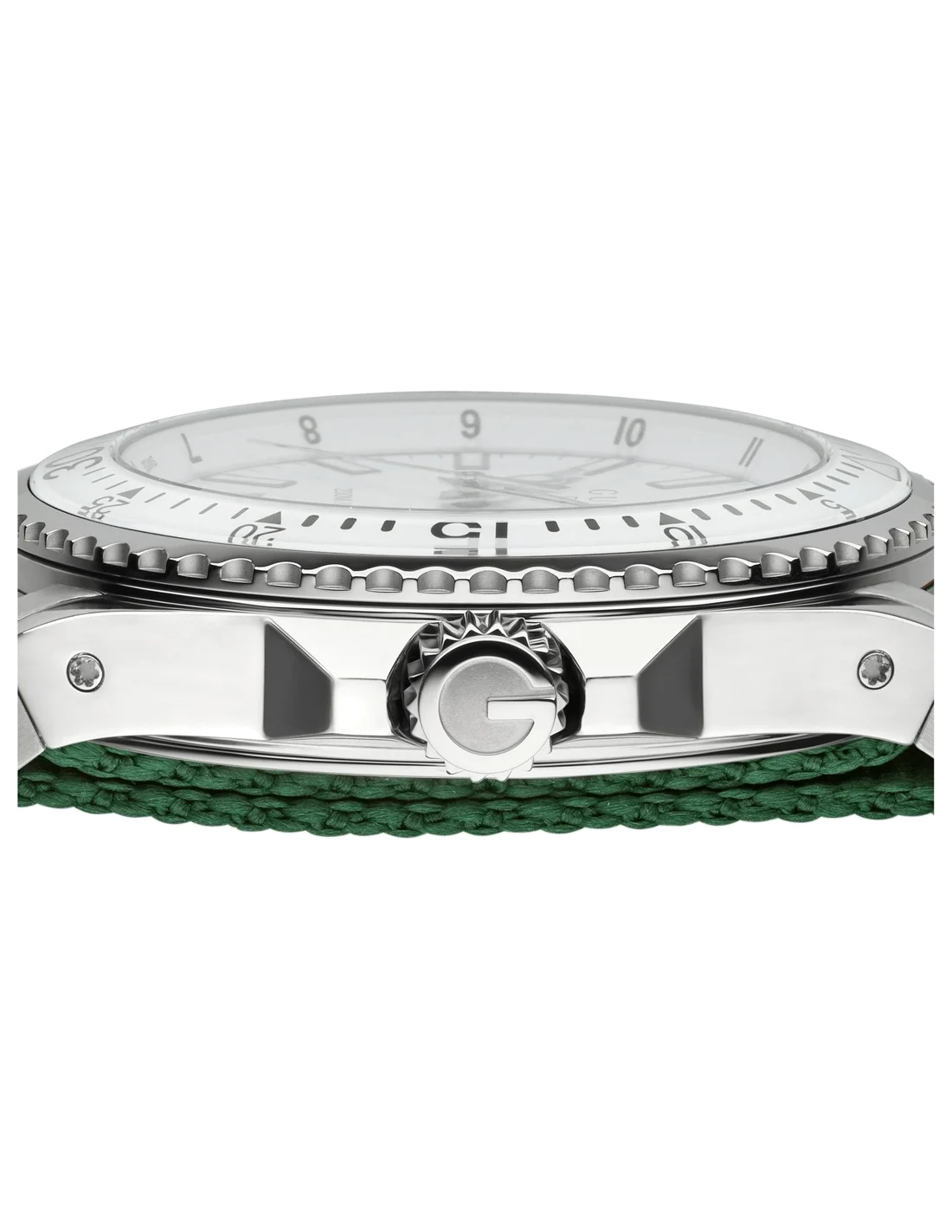 Montre Homme Gucci Dive YA136207 Bracelet nylon vert et rouge vue 2