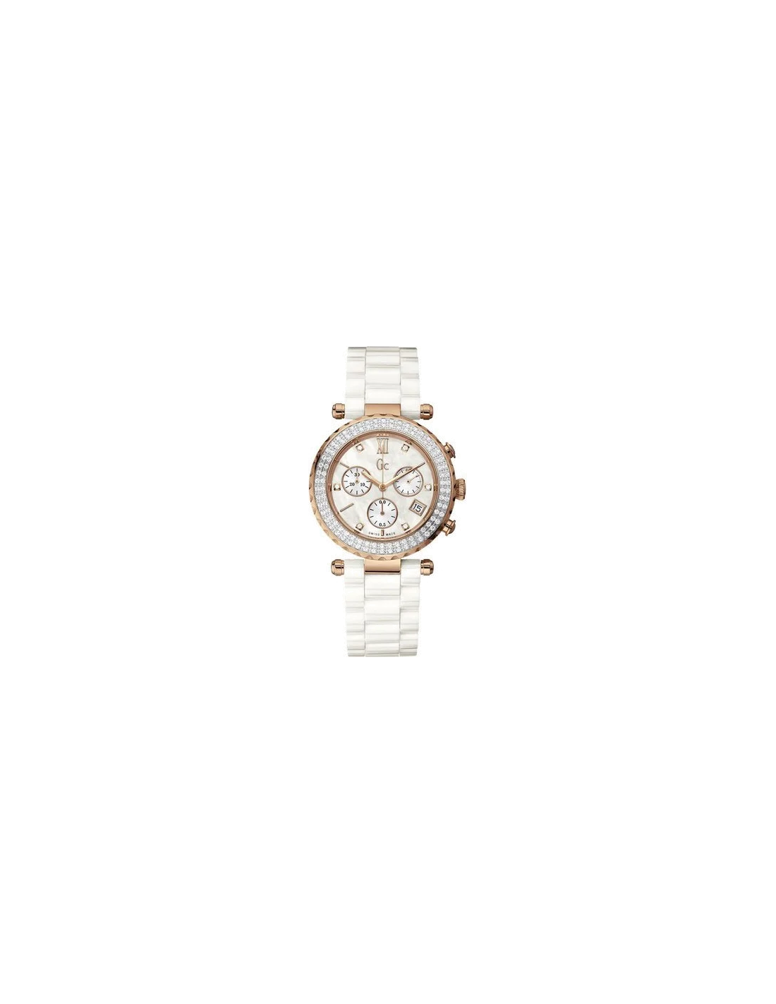 Montre Femme Guess Collection Diver Chic A22104M1 Bracelet blanc en céramique