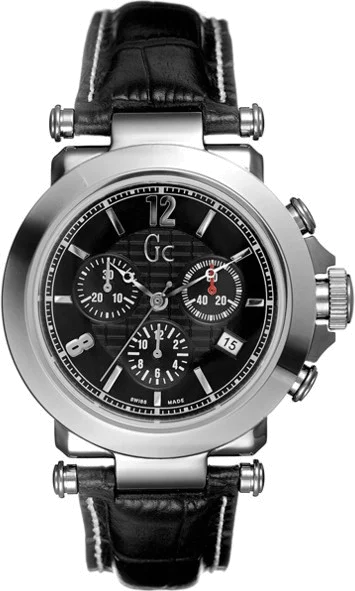 Montre Homme Guess Collection I31000G2 Chrono Bracelet Cuir Noir