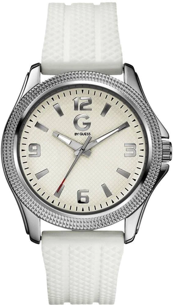 Montre Guess G74040G1 pour Homme - Cadran et bracelet blancs - 48mm