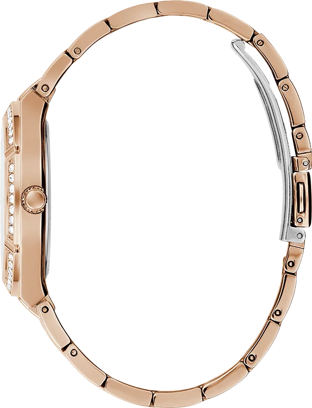 Montre Guess Femme GW0033L3 - Cadran et bracelet acier or rose avec strass vue 2