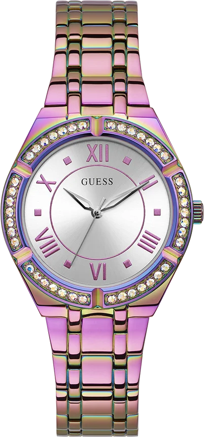 Montre Femme Guess Cosmo GW0033L6 Acier Inoxydable Finition Arc-en-ciel avec Cristaux