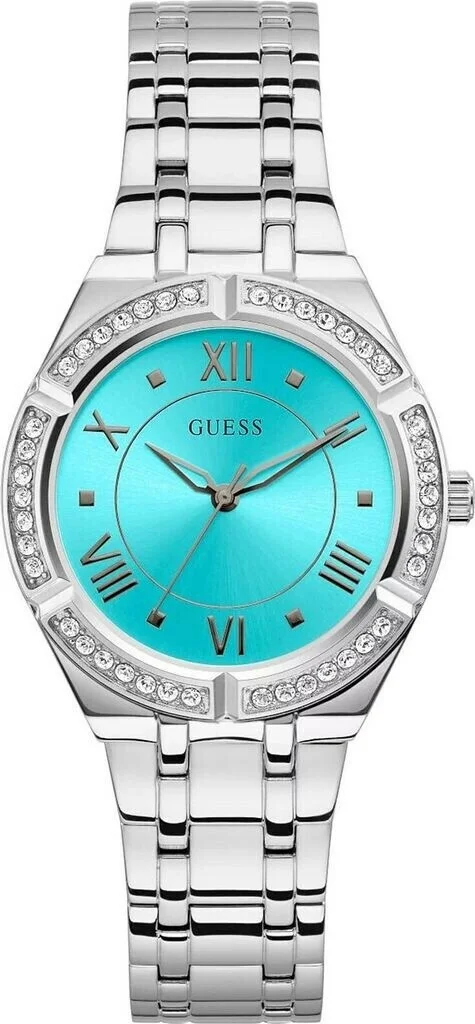 Montre Femme Guess Cosmo GW0033L7 - Cadran Turquoise & Bracelet Acier Argenté