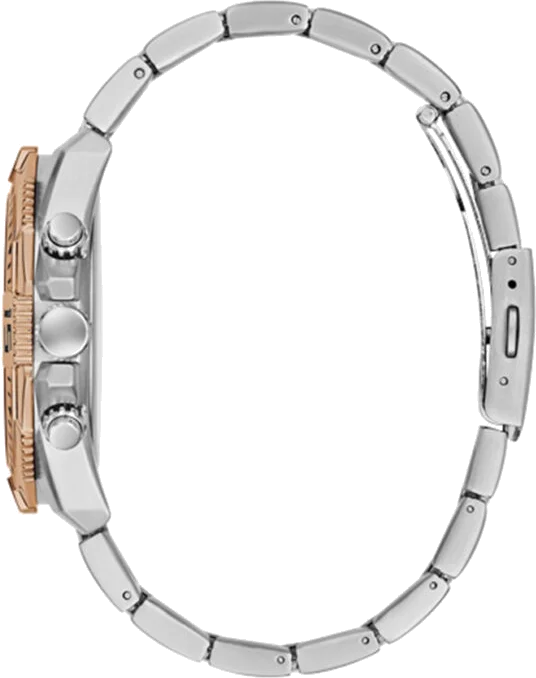 Montre Guess Commander GW0056G5 pour Homme - Cadran Bleu Multifonction, Bracelet Acier Bicolore vue 2