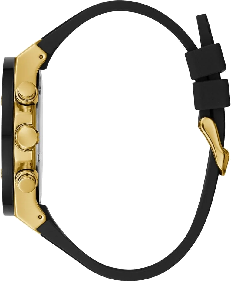 Montre Guess Poseidon GW0057G1 pour Homme - Cadran et bracelet noir multifonction vue 2