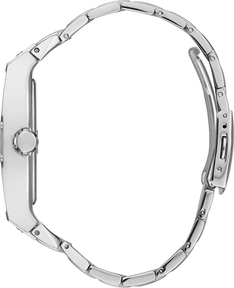 Montre Guess GW0094G1 Tonneau 43mm Acier Argent Micropavée Cristaux vue 2