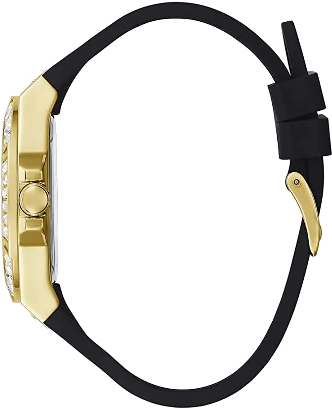 Montre Guess GW0118L1 pour Femme - Cadran et bracelet noir en silicone vue 3