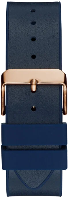 Montre Guess Phoenix GW0202G4 Homme - Boîtier Or Rose, Cadran et Bracelet Silicone Bleu vue 3