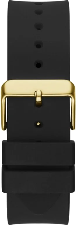 Montre Homme Guess Zeus GW0208G2 - Boîtier Or, Cadran et Bracelet Silicone Noir vue 3