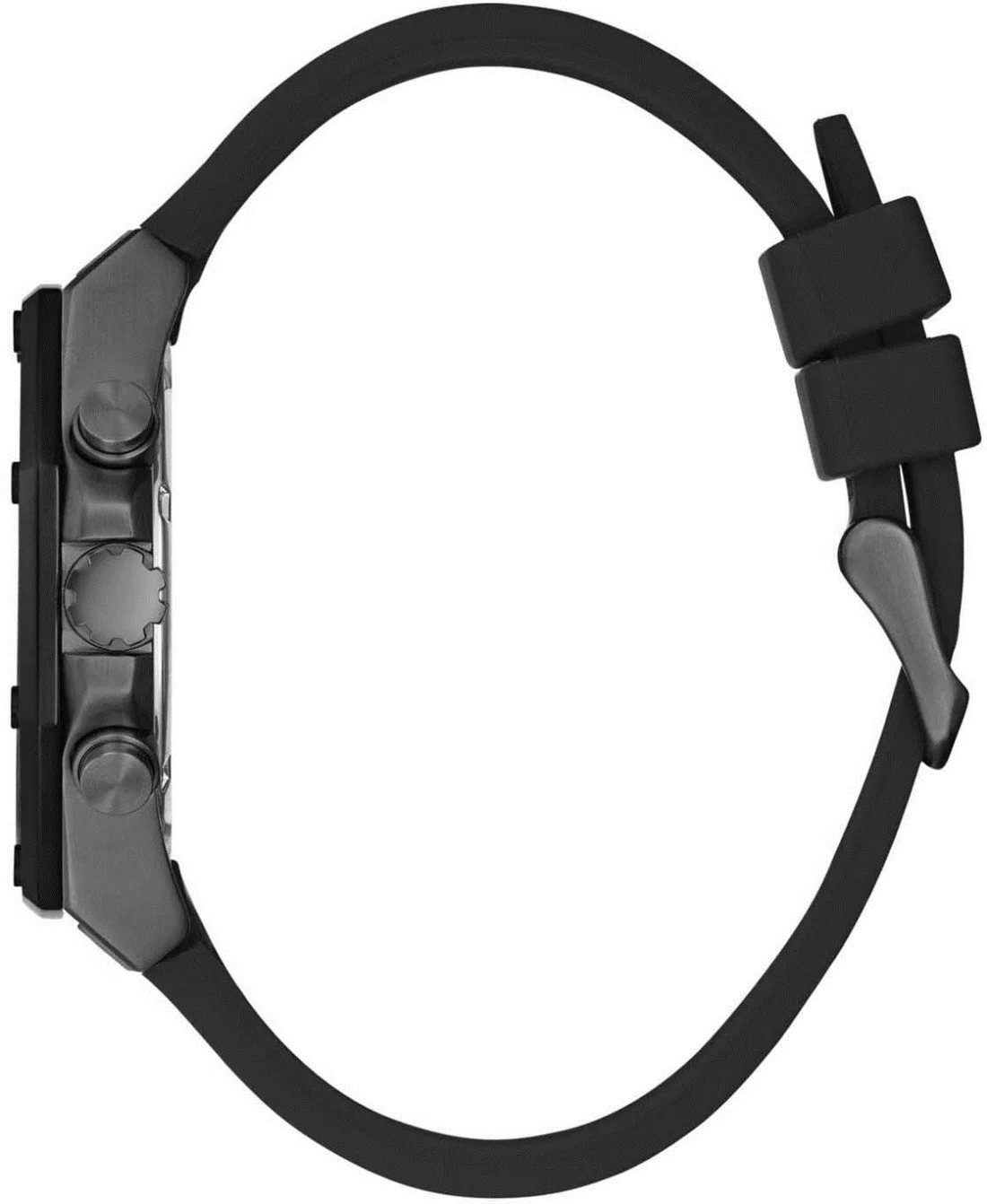 Montre Homme Guess Multifonction GW0263G4 - Boîtier Octogonal 44mm Noir, Bracelet Silicone vue 2