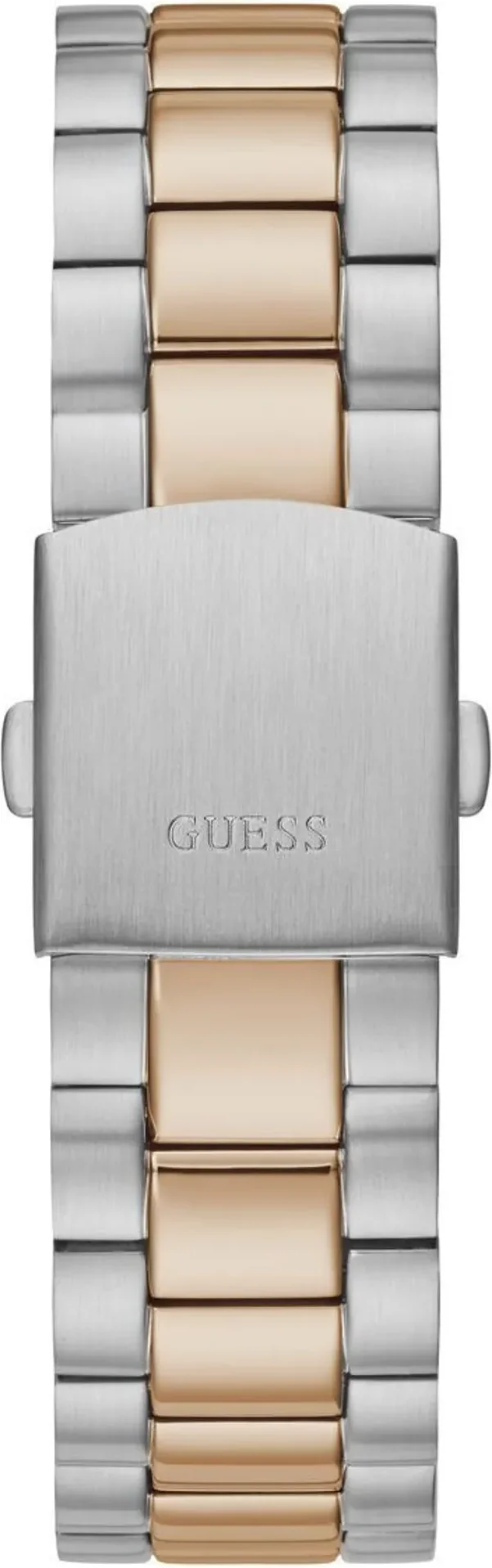 Montre Homme Guess Connoisseur GW0265G12 - Cadran Bleu, Bracelet Acier Bicolore Argent/Or Rose vue 4