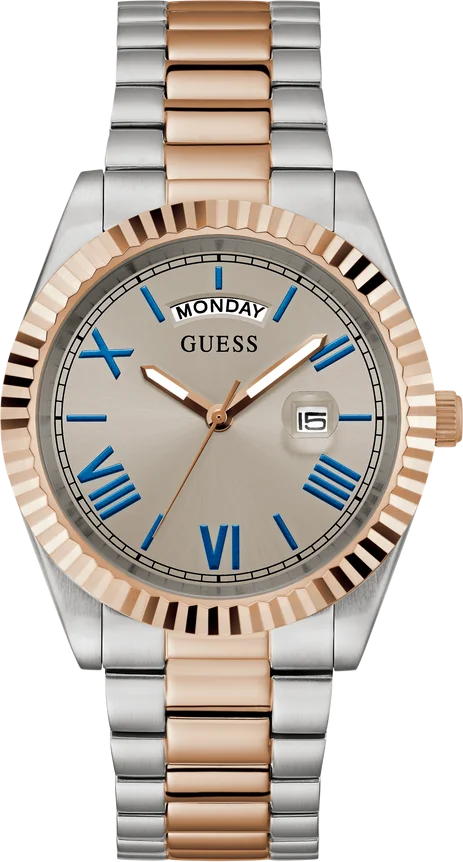 Montre Homme Guess GW0265G13 Connoisseur - Boîtier Acier Bicolore, Cadran Gris Taupe