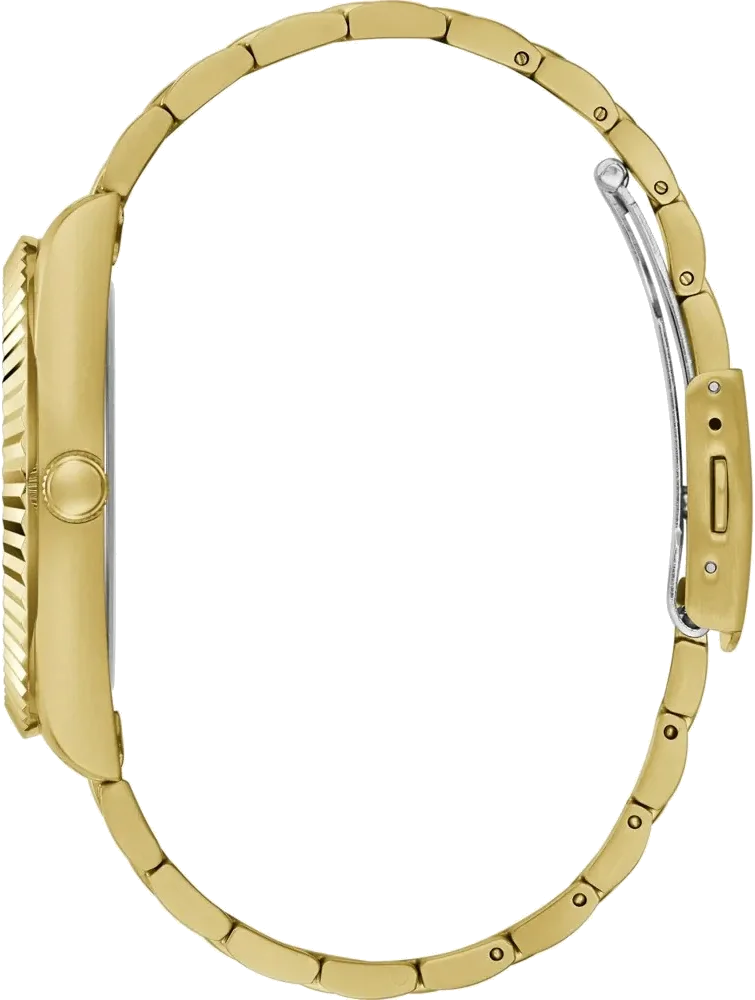 Montre Homme Guess Connoisseur GW0265G3 - Boîtier et bracelet acier doré, cadran noir vue 4