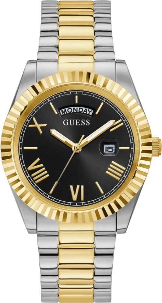 Montre Homme Guess GW0265G5 Connoisseur en Acier Bicolore Argent et Or