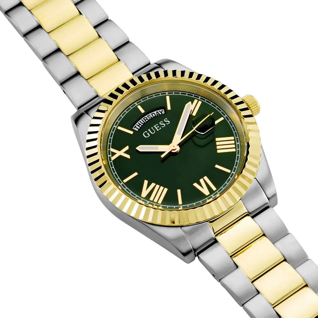 Montre Homme Guess Connoisseur GW0265G8 - Cadran Vert - Bracelet Acier Bicolore Argent/Or vue 2