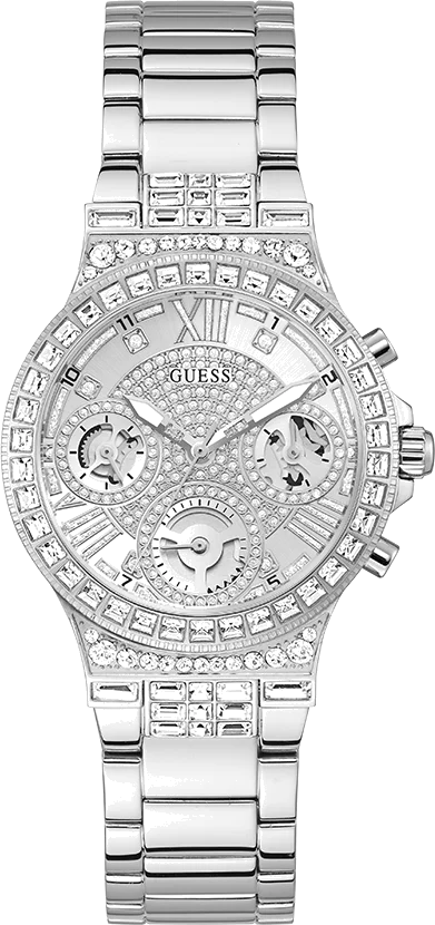 Montre Guess GW0320L1 pour Femme - Boîtier Acier Argenté avec Strass - Bracelet Acier