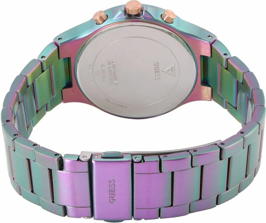 Montre Guess Moonlight GW0320L4 pour Femme - Cadran et bracelet acier multicolore arc-en-ciel avec strass vue 2