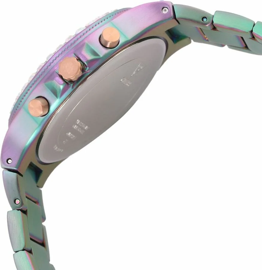 Montre Guess Moonlight GW0320L4 pour Femme - Cadran et bracelet acier multicolore arc-en-ciel avec strass vue 3