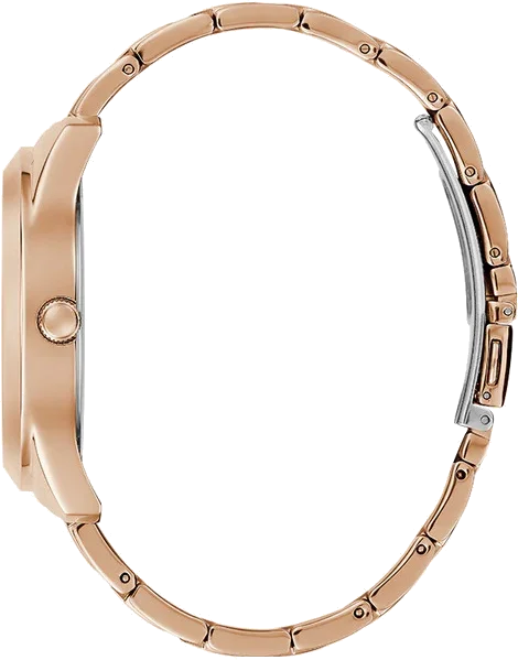 Montre Guess Femme GW0320L6, Cadran Squelette Rose, Bracelet Acier Or Rose, Boîtier Serti de Cristaux vue 2