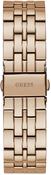 Montre Guess Femme GW0320L6, Cadran Squelette Rose, Bracelet Acier Or Rose, Boîtier Serti de Cristaux vue 3