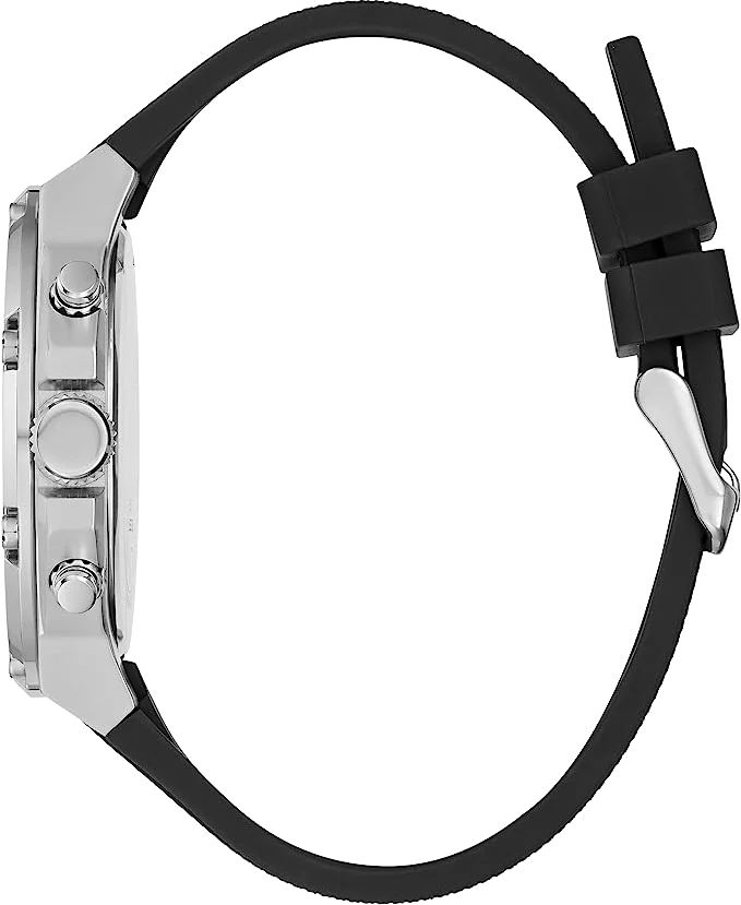 Montre Homme Guess Third Gear GW0334G1 - Cadran Multifonction Noir, Bracelet Silicone vue 2