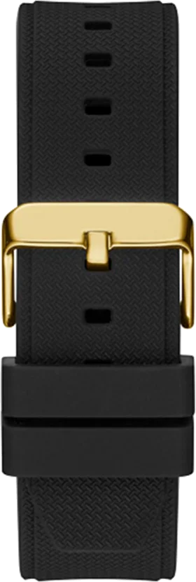 Montre Guess Third Gear pour Homme GW0334G2 - Boîtier Silicone Doré, Bracelet Silicone Noir vue 3