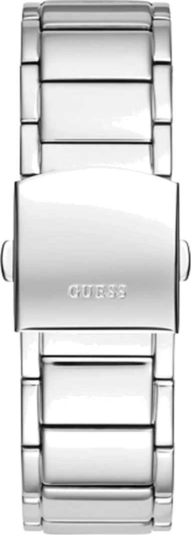 Montre Homme Guess Phoenix GW0387G1, Cadran Noir Tonneau, Bracelet Acier Argent vue 4