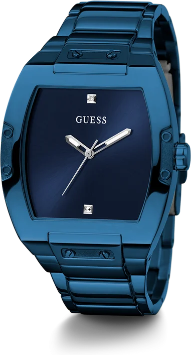 Montre Homme Guess GW0387G4 - Cadran et bracelet acier bleu vue 2