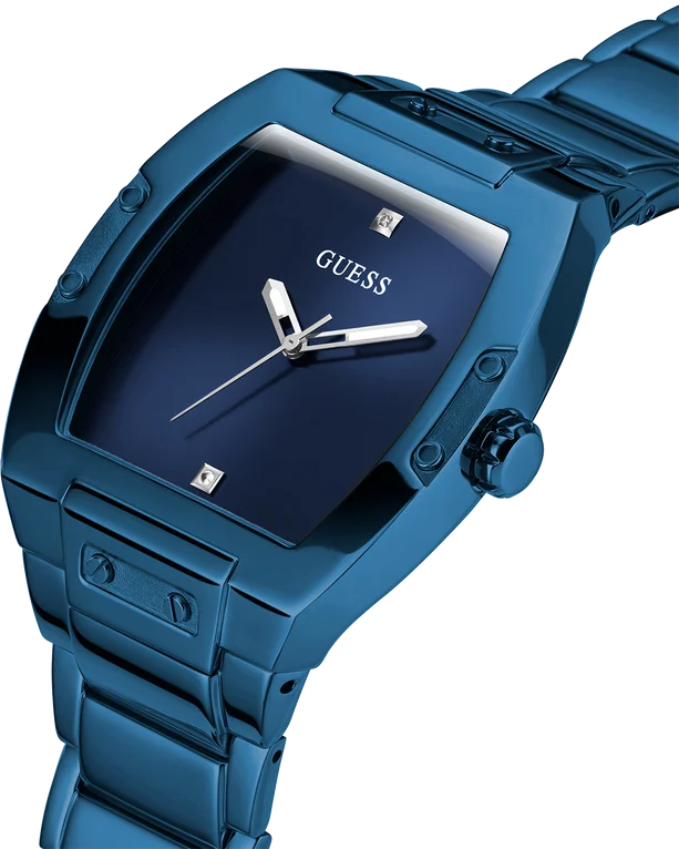 Montre Homme Guess GW0387G4 - Cadran et bracelet acier bleu vue 3