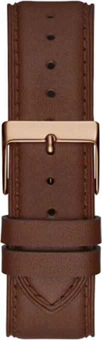 Montre Guess Homme GW0389G3 - Cadran Bleu Nuit, Boîtier Or et Bracelet Cuir Marron vue 3