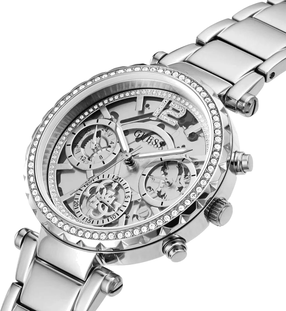 Montre Femme Guess GW0403L1 Solstice - Cadran Squelette Argent - Acier Inoxydable vue 2