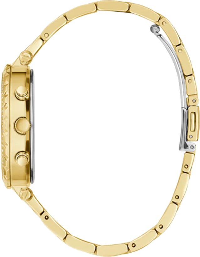 Montre Femme Guess Solstice GW0403L2 en Acier Doré avec Cadran Squelette vue 3