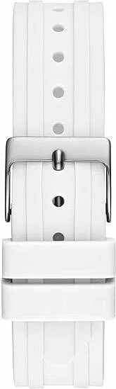 Montre Guess Heiress GW0407L4 pour Femme - Boîtier Silicone et cristaux, bracelet silicone blanc vue 3