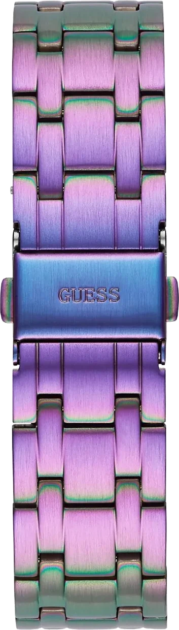 Montre Guess Heiress Rainbow GW0440L3 pour femme, bracelet acier violet multicolore vue 4