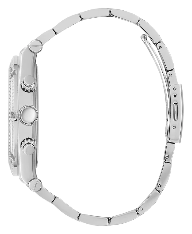 Montre Homme Guess GW0455G1 en acier inoxydable argenté, lunette sertie de strass vue 2