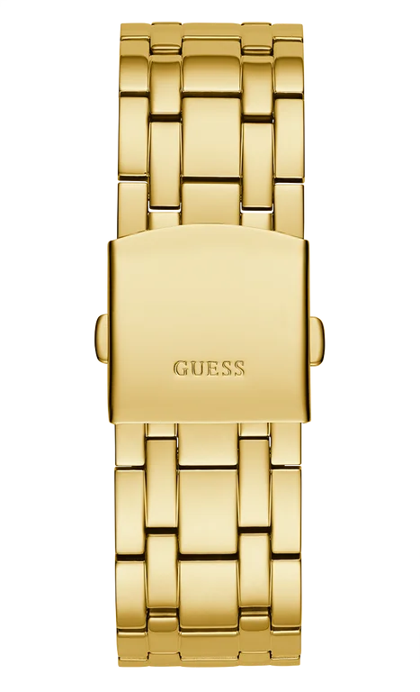 Montre Guess Homme GW0455G2 - Boîtier Doré Serti de Strass, Cadran Noir, Bracelet Acier vue 3