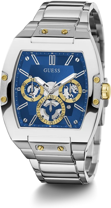 Montre Homme Guess Phoenix GW0456G5 - Cadran bleu, bracelet acier argent, multifonction vue 2
