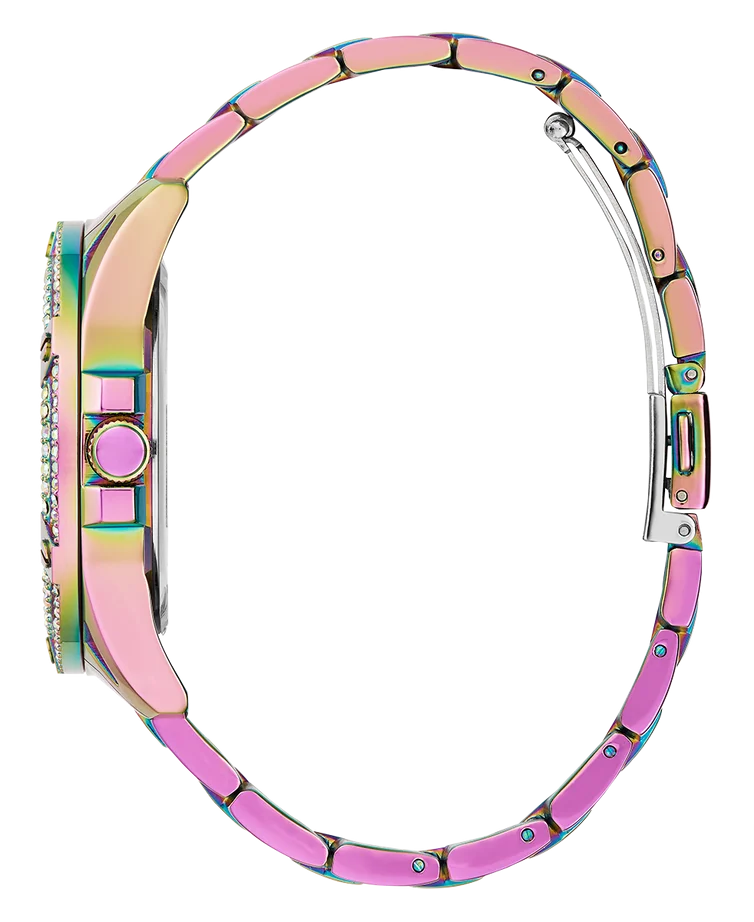 Montre Femme Guess Queen GW0464L4 en Acier Arc-en-ciel avec Cadran à Cristaux vue 3