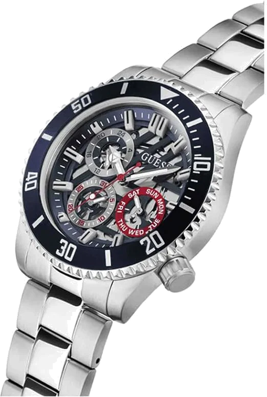 Montre Homme Guess Axle GW0488G1 Multifonction Acier Inoxydable Cadran Bleu vue 2