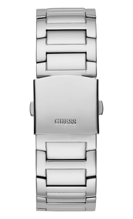 Montre Homme Guess King GW0497G1, boîtier acier argent orné de strass, bracelet acier vue 4