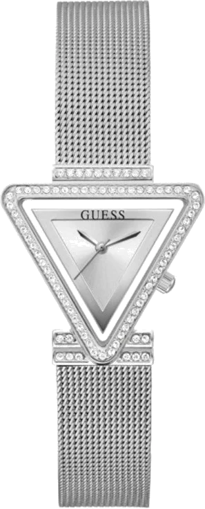 Montre Guess Femme GW0508L1 Boîtier Triangle Doré PVD & Bracelet Acier Argent
