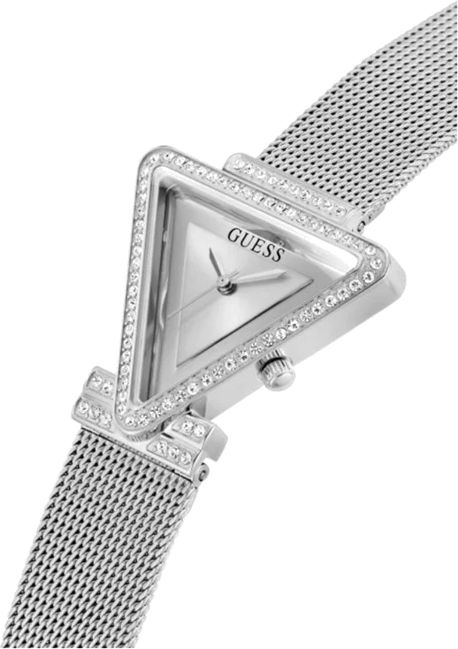 Montre Guess Femme GW0508L1 Boîtier Triangle Doré PVD & Bracelet Acier Argent vue 3